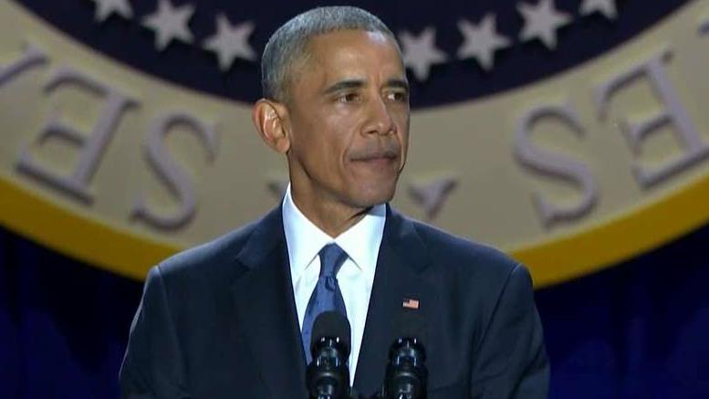 Obama defends his presidency in his farewell speech