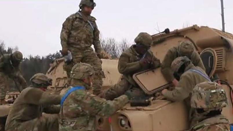 US deploys US troops on tanks to Poland