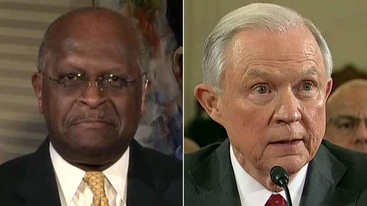 Herman Cain blasts 'pure political theater' against Sessions