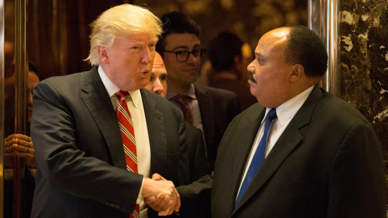Trump meets Martin Luther King III as Lewis feud lingers
