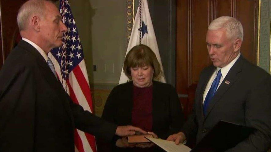 Vice President Mike Pence swears in Gen. John Kelly