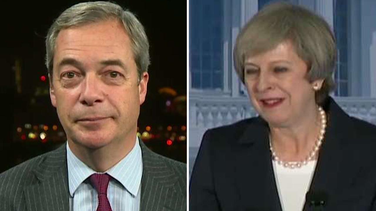 Nigel Farage praises Prime Minister May's speech