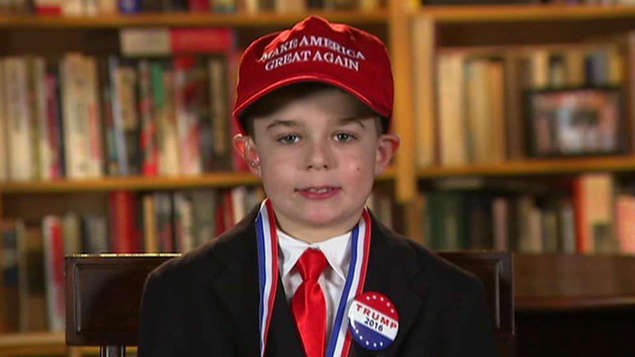 9-year-old Trump fan makes case for president's policies