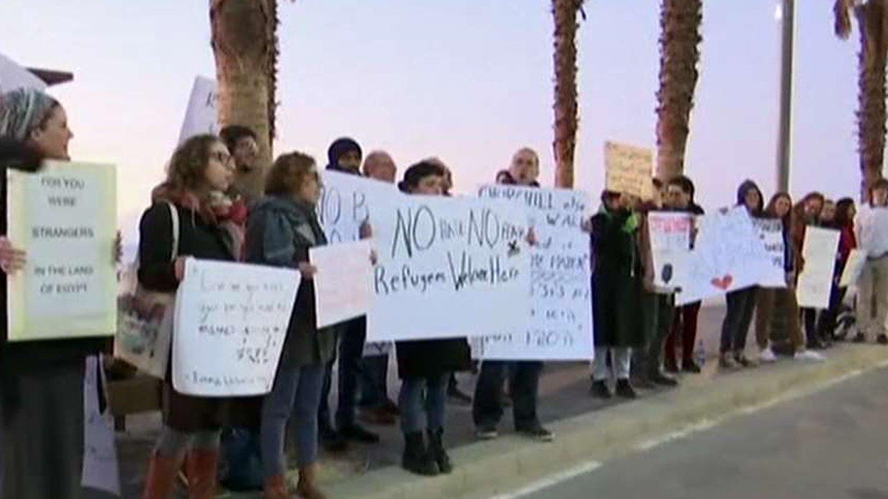 Protesters in Israel speak out against Trump's travel ban