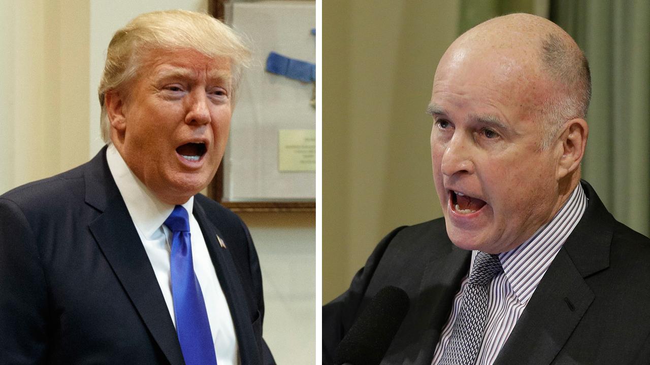 War of words: California Governor Brown takes on Trump