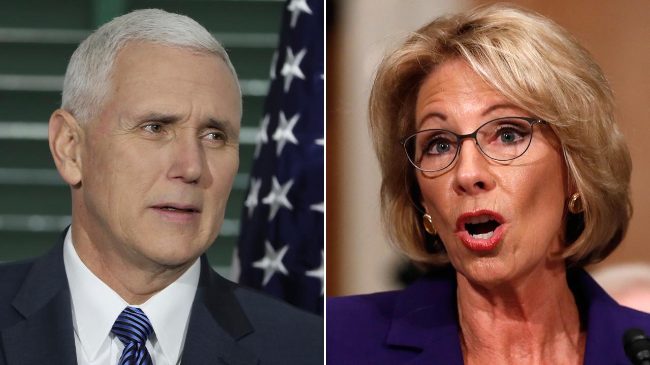Pence plans to cast tiebreaking vote on DeVos confirmation