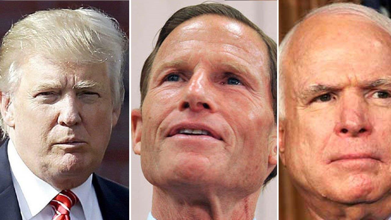 Trump takes to Twitter to hit Sens. McCain, Blumenthal