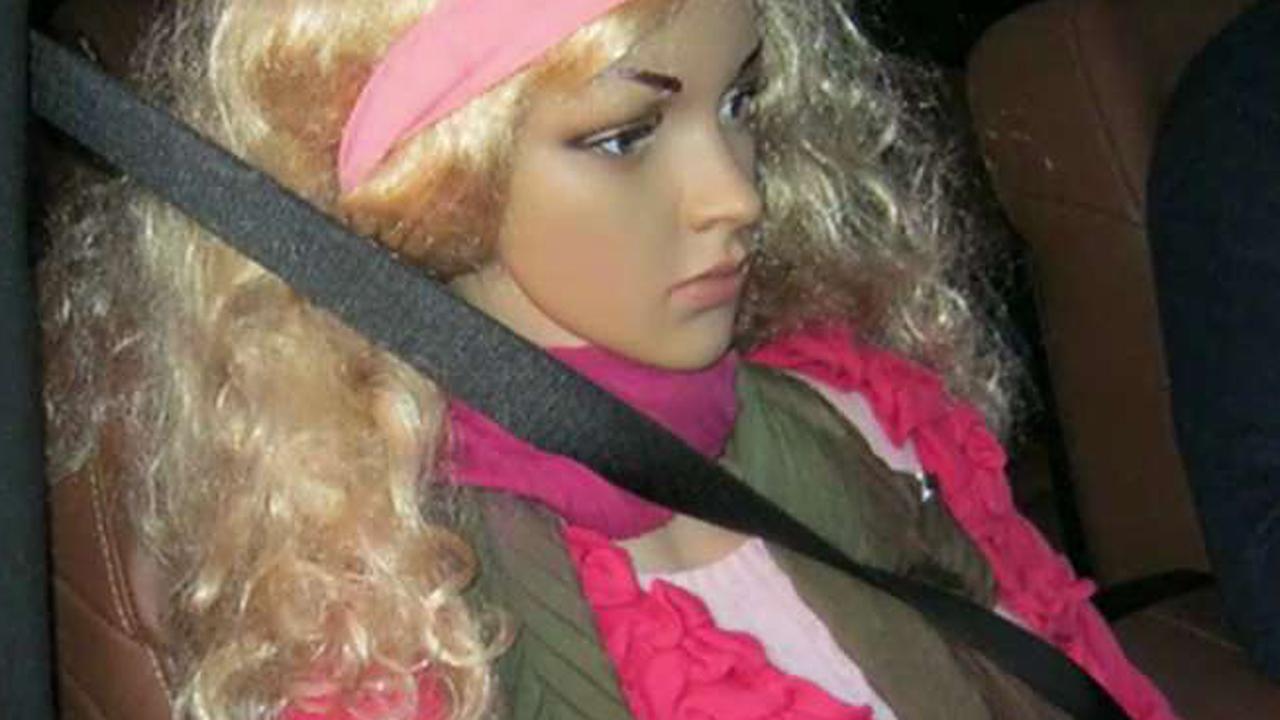 Cop finds 'lifelike' mannequin in speeder's passenger seat