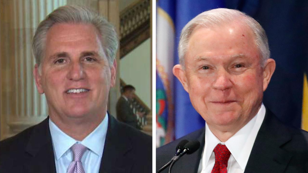 Rep. McCarthy questions timing of Sessions allegations