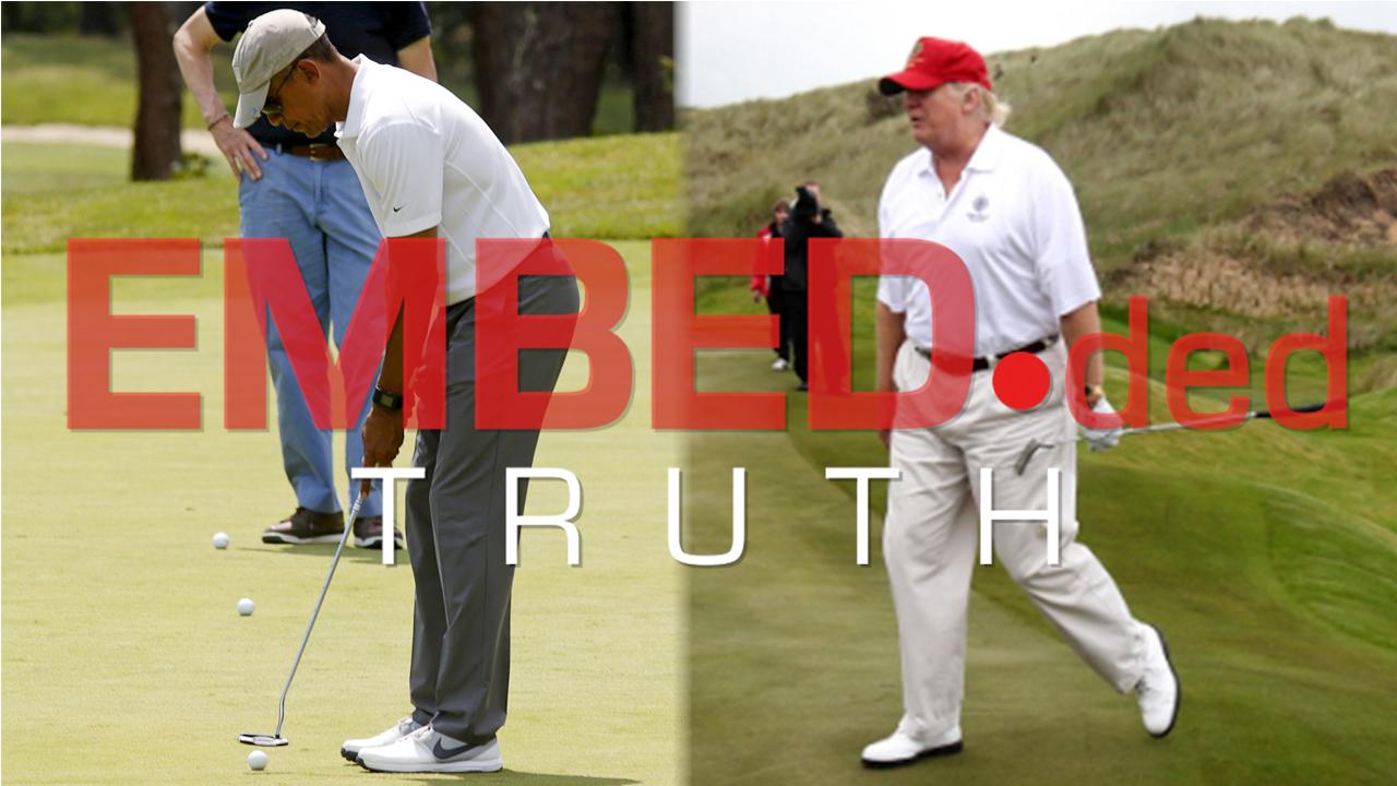 Trump versus Obama's golfing habits