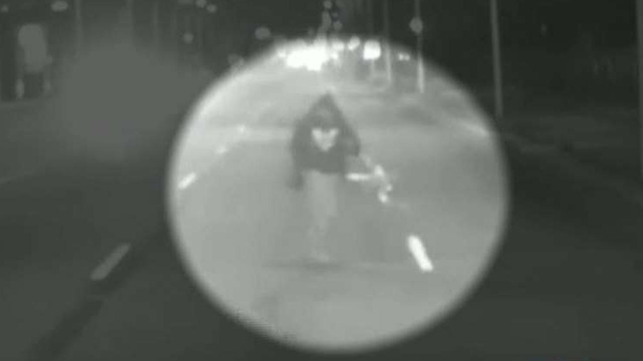 Video captures suspected cop killer running from scene