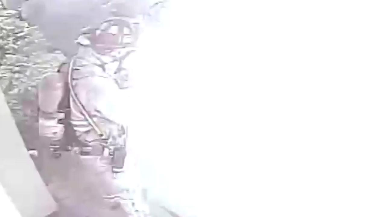 Powerful backdraft catches firefighters by surprise