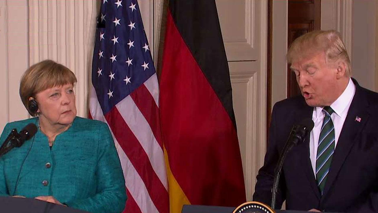 Trump and Merkel speak at joint press conference