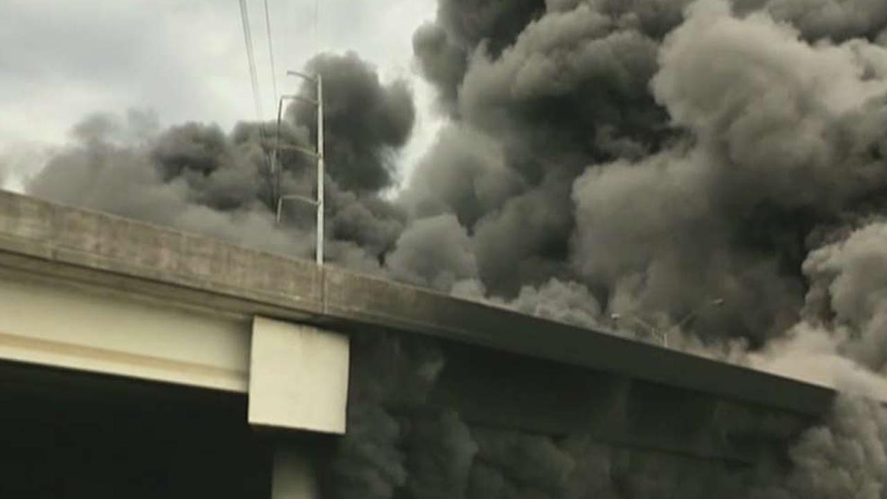 Massive fire collapses interstate in Atlanta