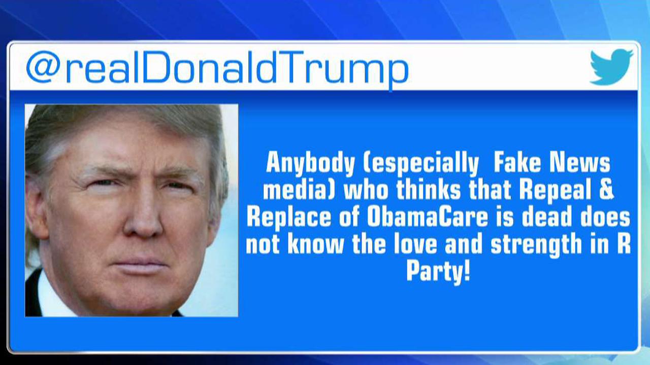 President Trump tweets that ObamaCare repeal is not dead