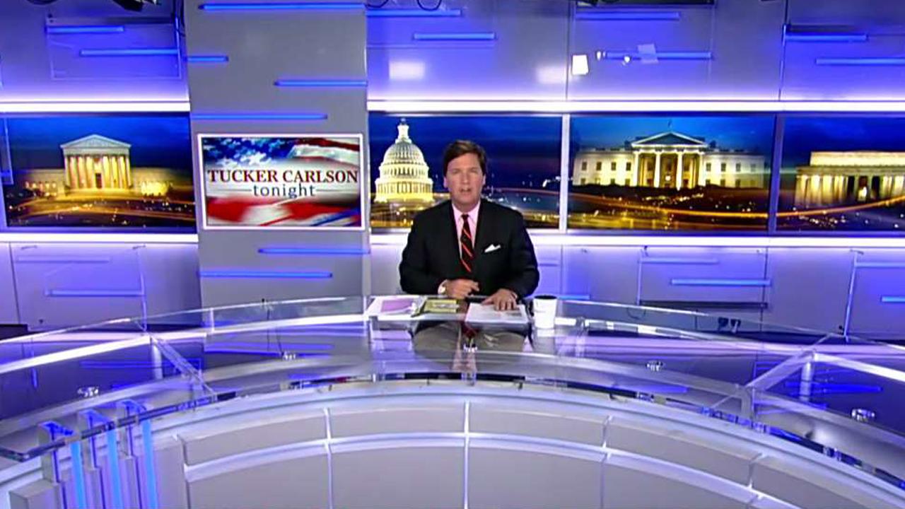 Tucker introduces Fox News viewers to his new set