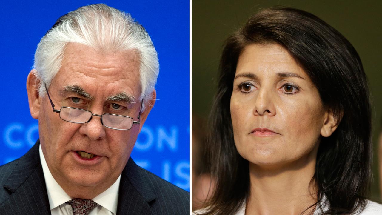 Tillerson, Haley have sharp contrast in tone on Russia
