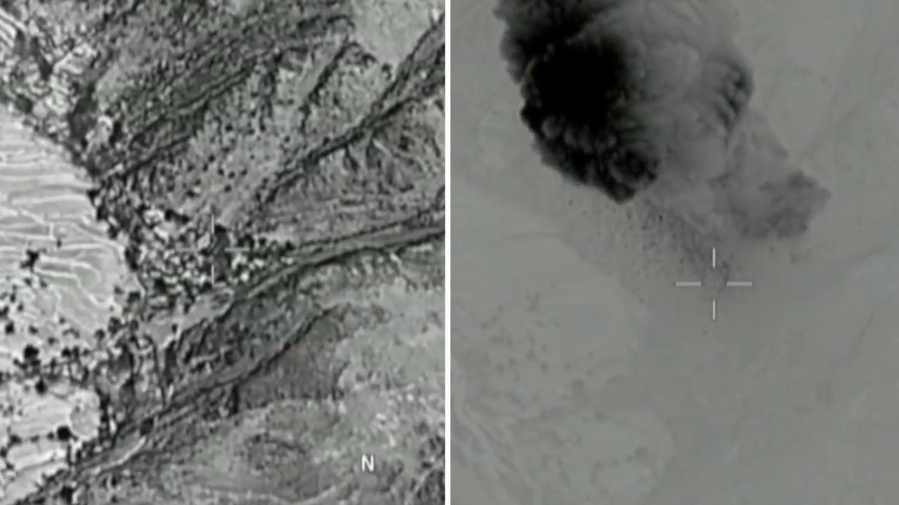 Moment of impact: Pentagon releases video of MOAB strike