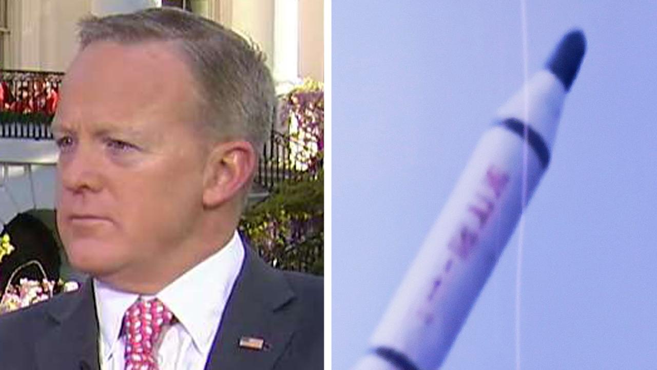 Spicer: Failed North Korea missile launch good for the world