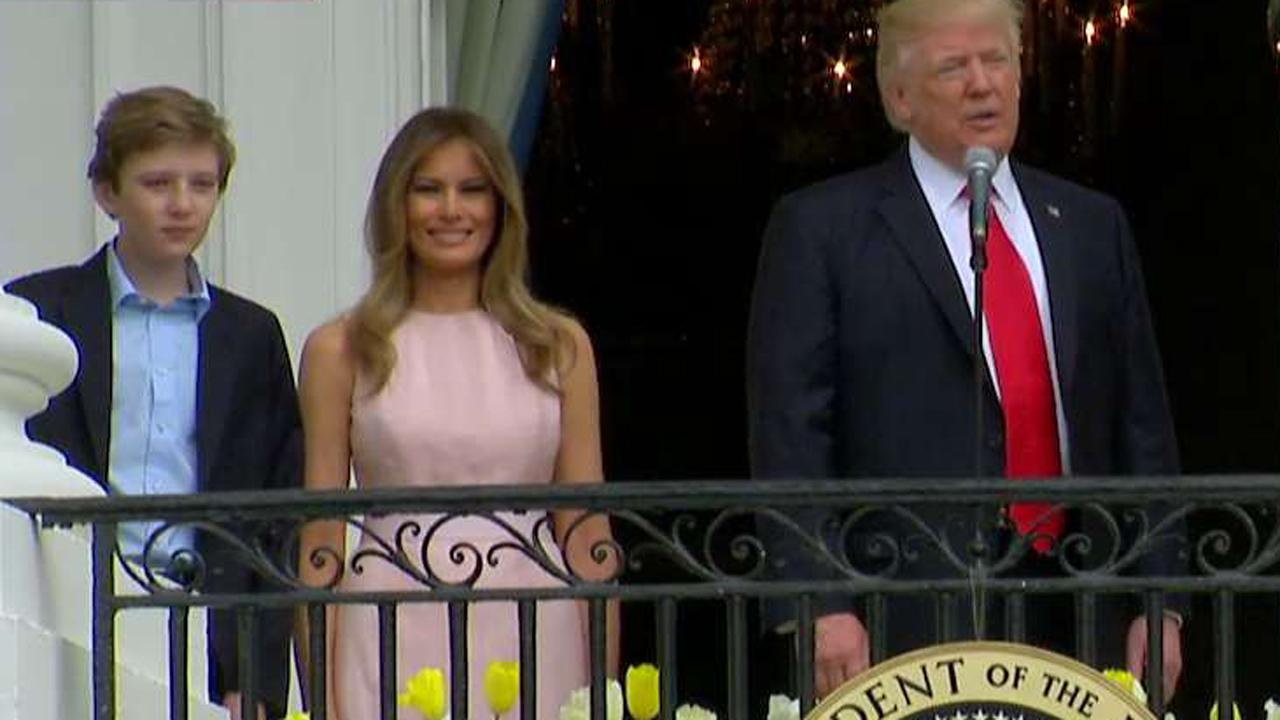 President, first lady address crowd at WH Easter Egg Roll