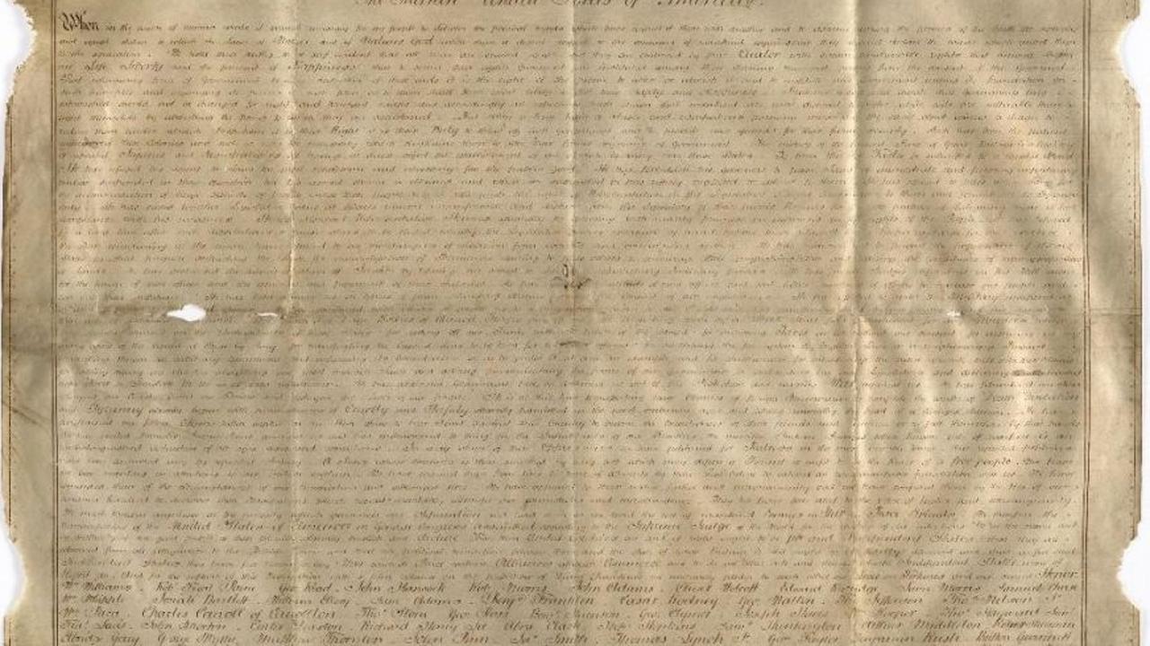 Researchers find rare copy of Declaration of Independence