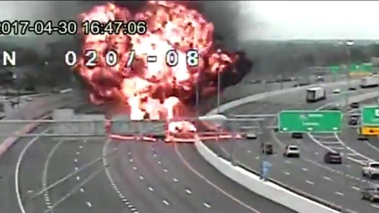 Deadly wrong-way driver car crash triggers massive explosion