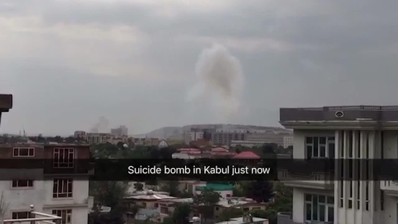 Raw video: Kabul suicide bombing attacks NATO convoy