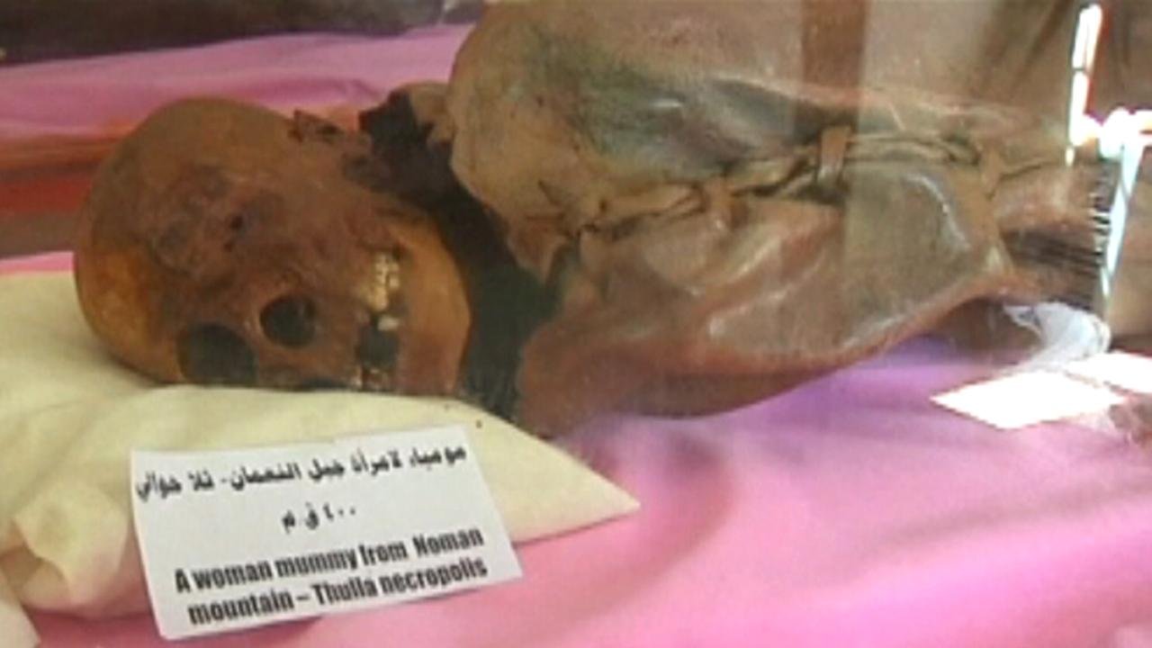 Ancient mummies rot away as Yemen's civil war rages