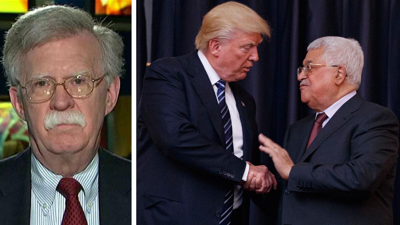 Bolton on how Trump should approach Palestinian leadership