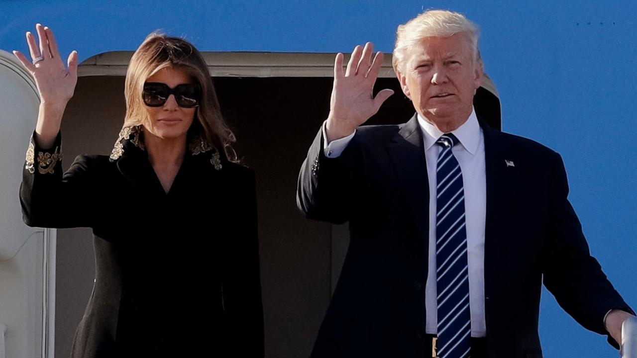 President Trump arrives in Rome following Mideast visit