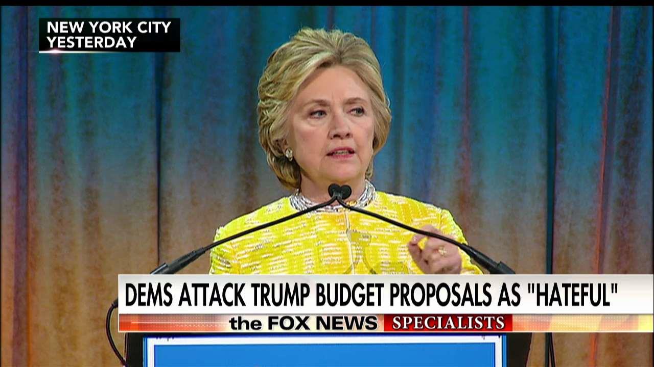 Clinton Slams Budget Fox News Video 