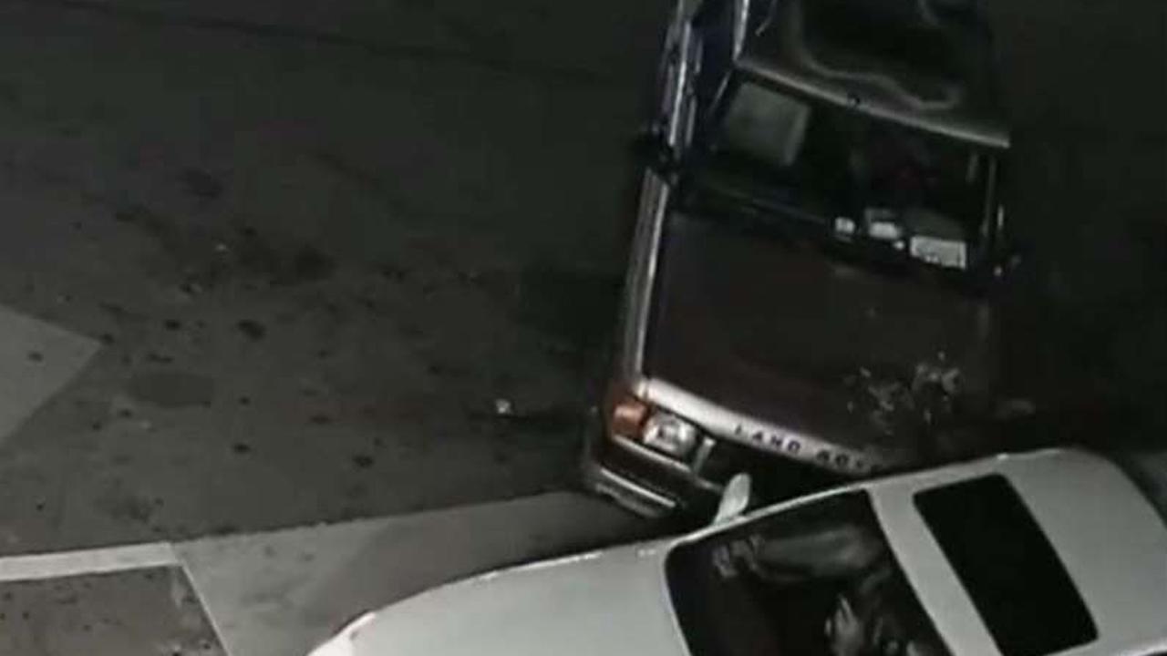 Driver's gas station ramming spree caught on camera