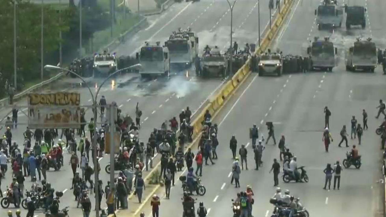 Anti-government protests underway in Caracas, Venezuela