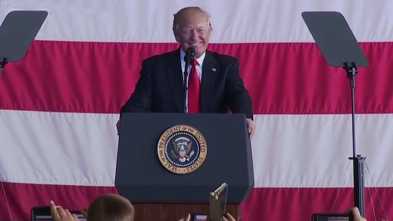 Trump touts success on NATO, terrorism battle, thanks troops in trip ...