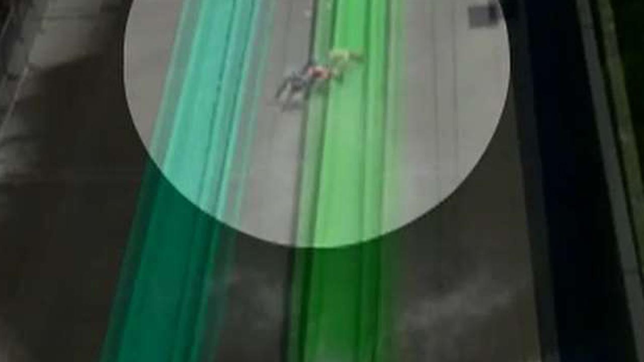10-year-old boy flies off water slide in California