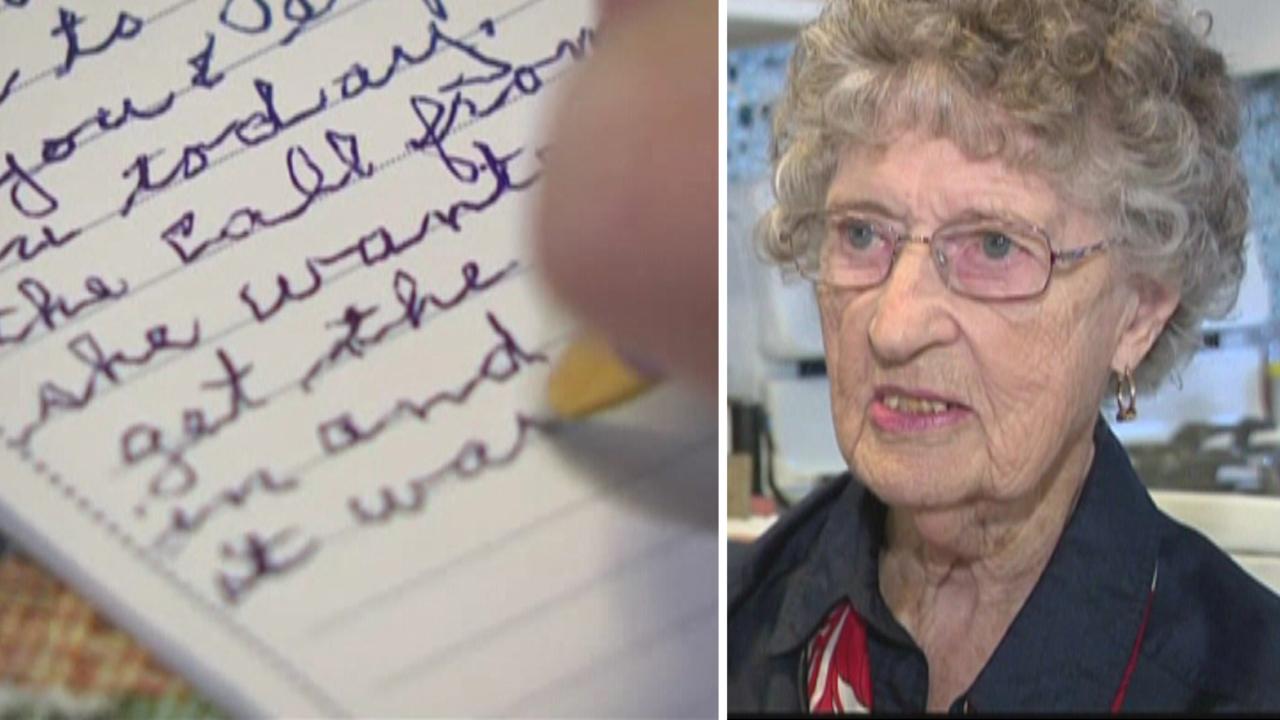 98-year-old grandma doesn't let age affect her patriotism