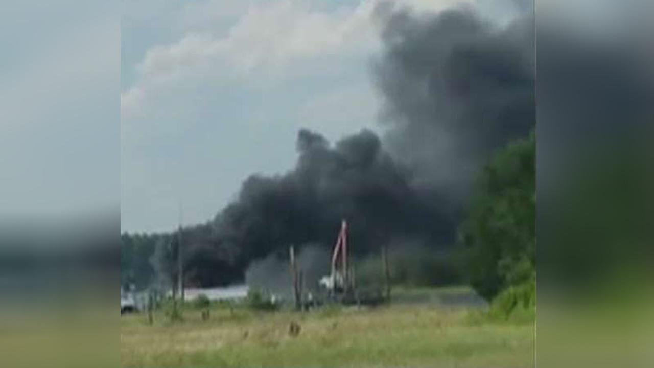 Boat bursts into flames in NC