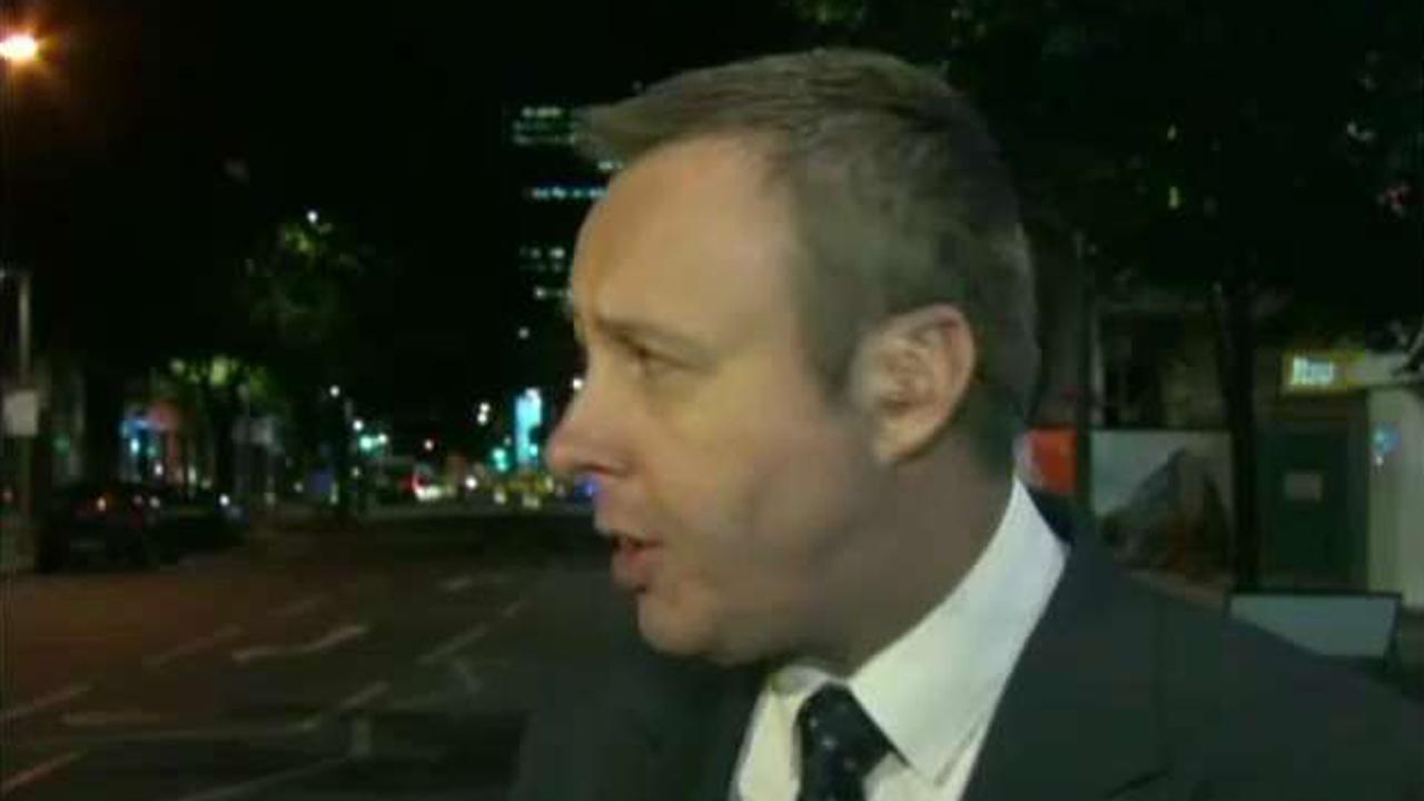 Sounds of explosions interrupt Sky News reporter in London
