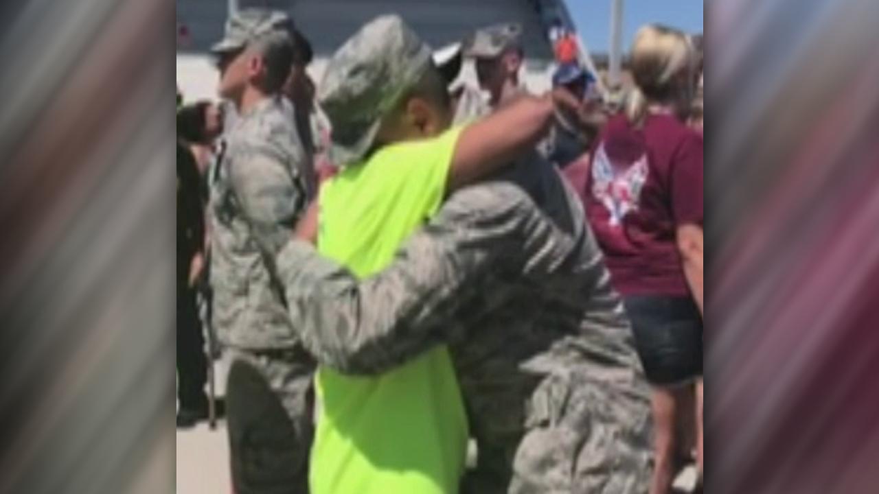 Dad with ALS stands to 'tap out' Airman son