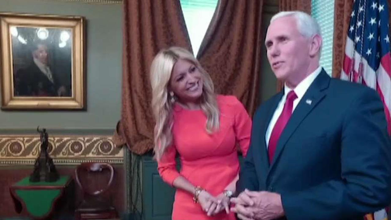 Pence gives tour of the Vice President's Ceremonial Office