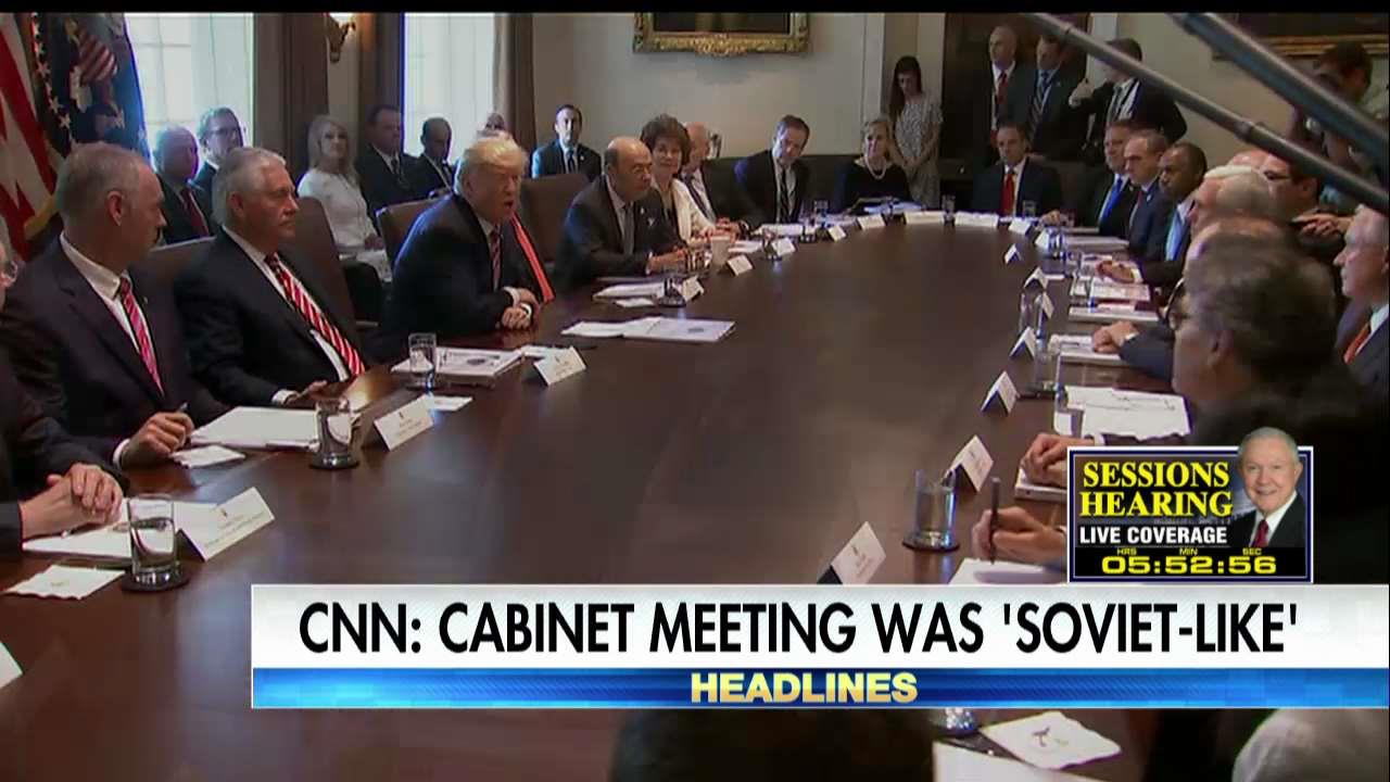 CNN: Trump cabinet meeting was "Soviet-style"