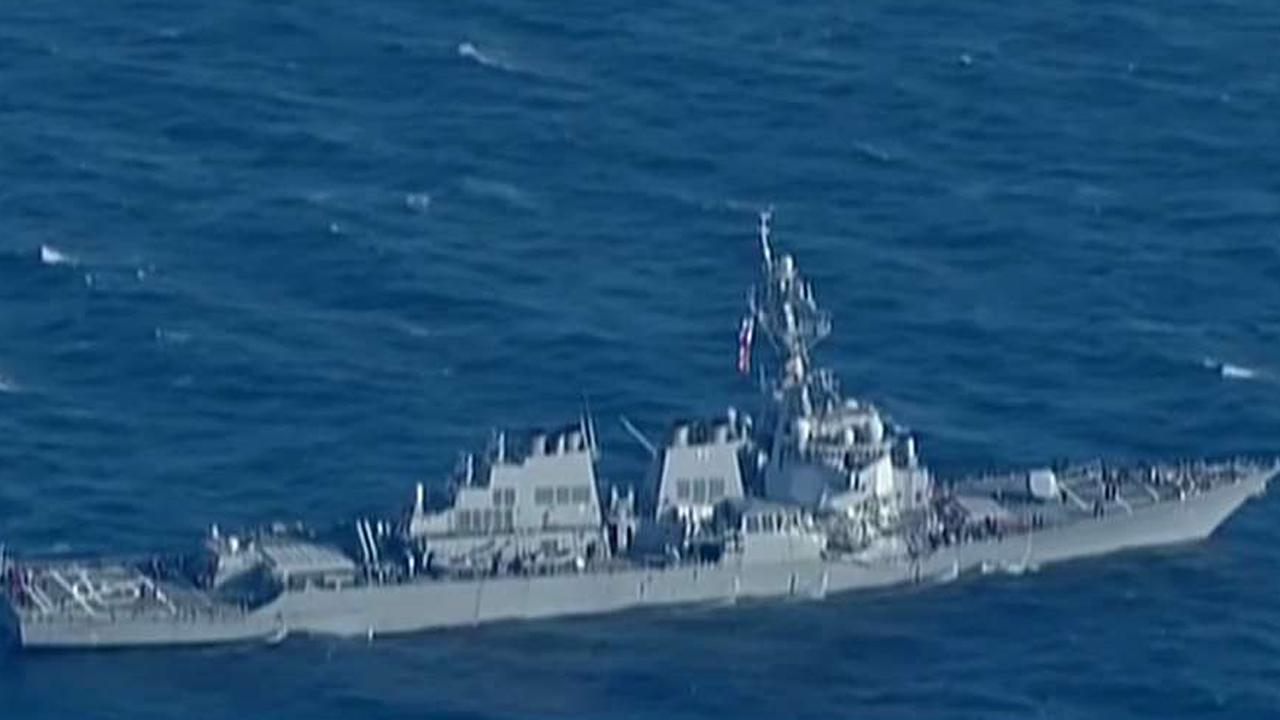 7 sailors missing after Navy destroyer crash