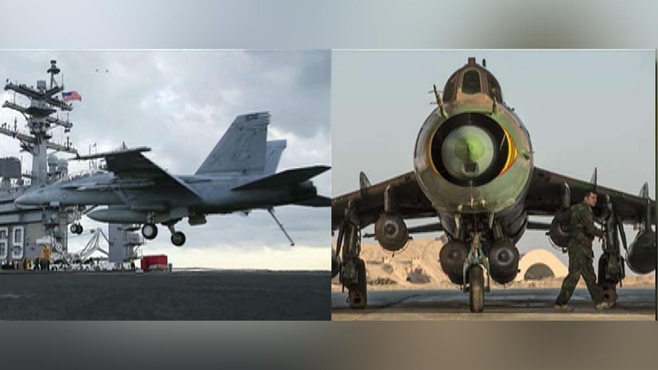 US Fighter Jet Shoots Down Assad Warplane Over Syria | Fox News Video