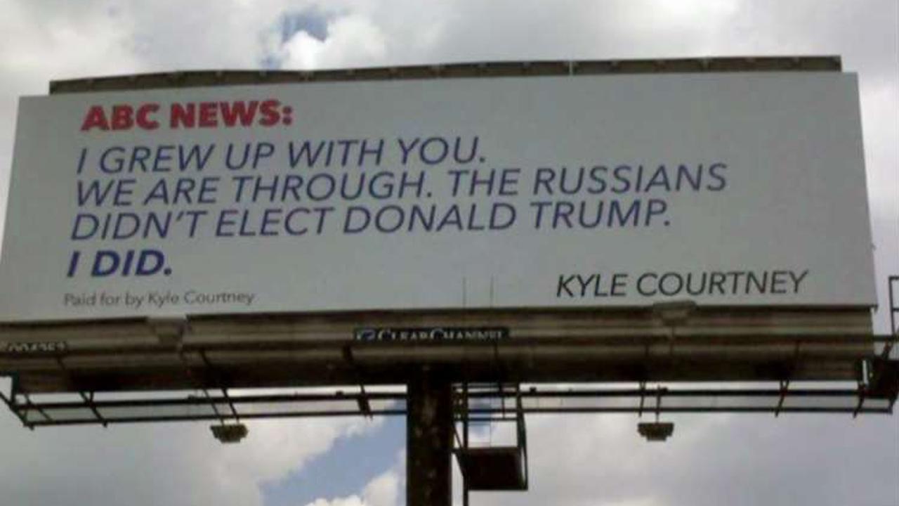 Trump supporter buys billboard, slams ABC News