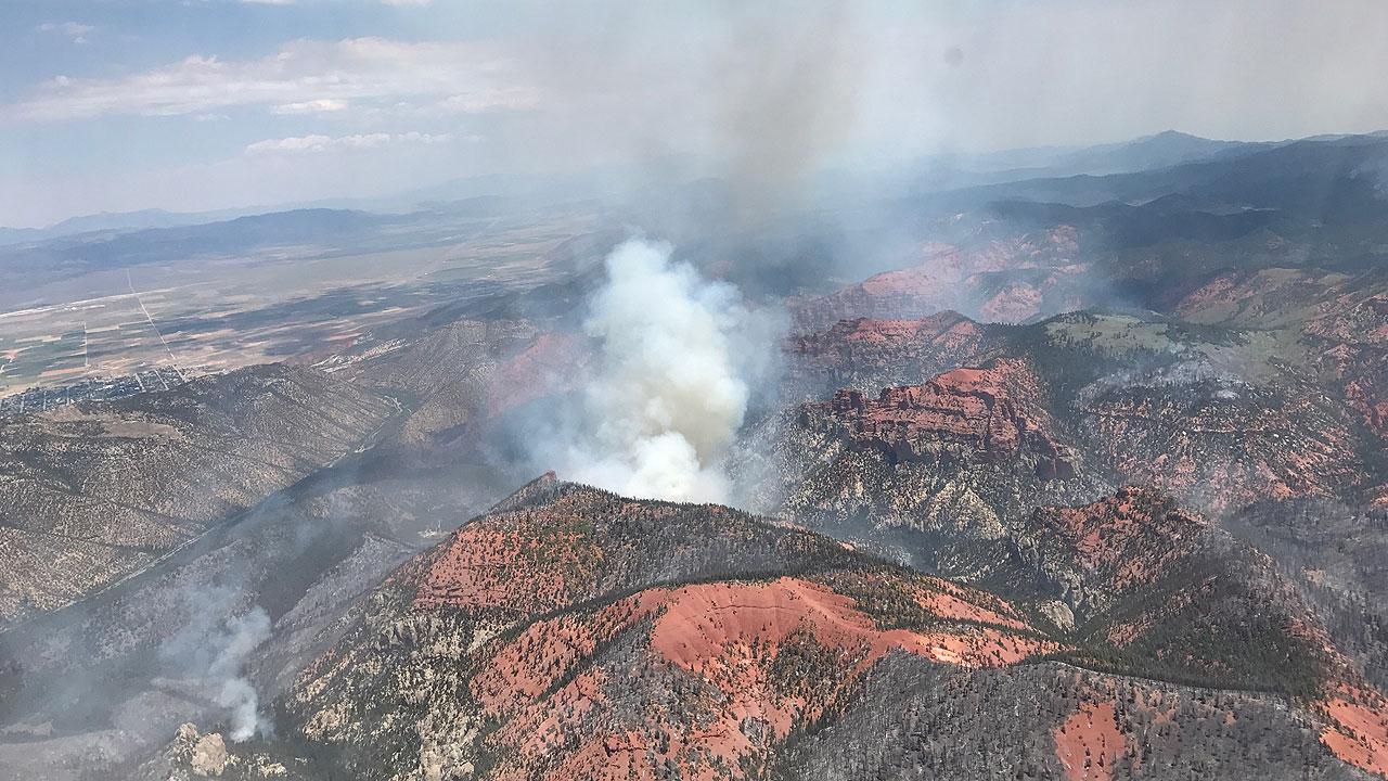 Utah wildfire swells to nearly 50,000 acres