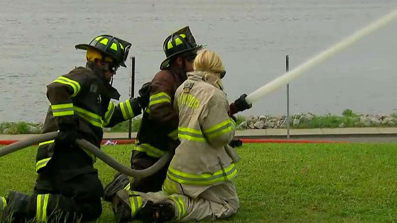 Proud American: Southport, NC's fireman relay