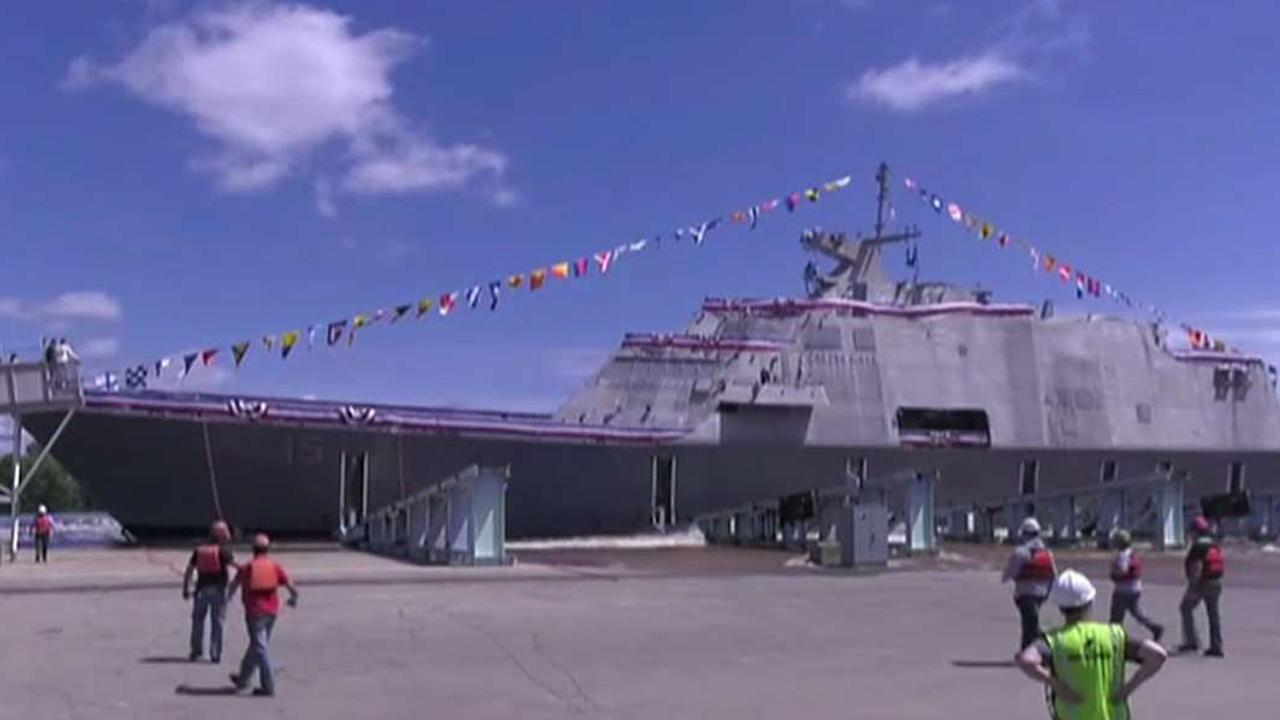 Anchors aweigh! Navy launches newest ship: the USS Billings