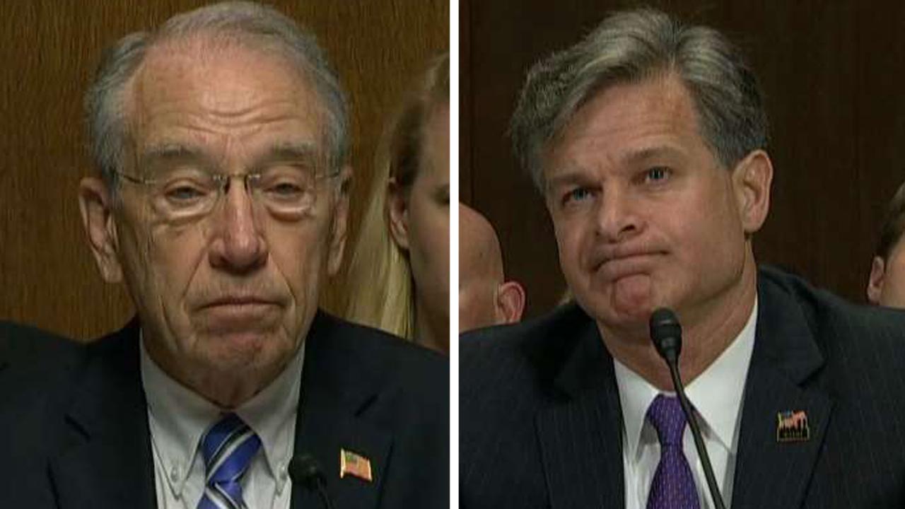 Grassley questions Wray on independence of FBI