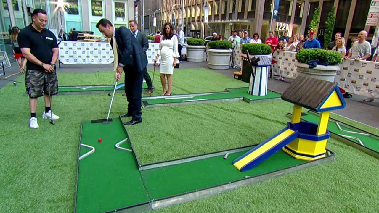 Fore! 'Fox & Friends' hold mini US Open on the Plaza