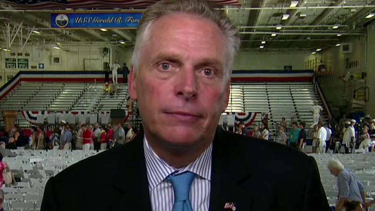 Gov. McAuliffe on bipartisan support of military, defense 